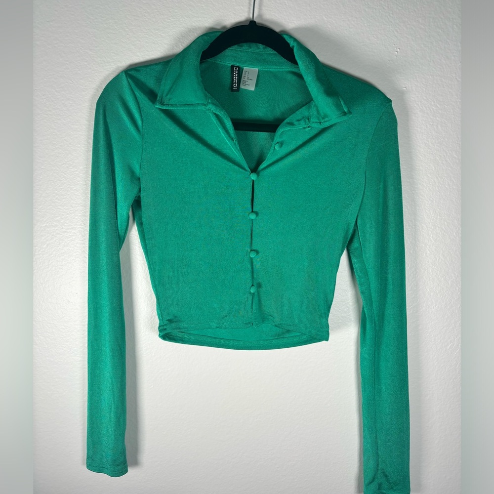 70s style green top